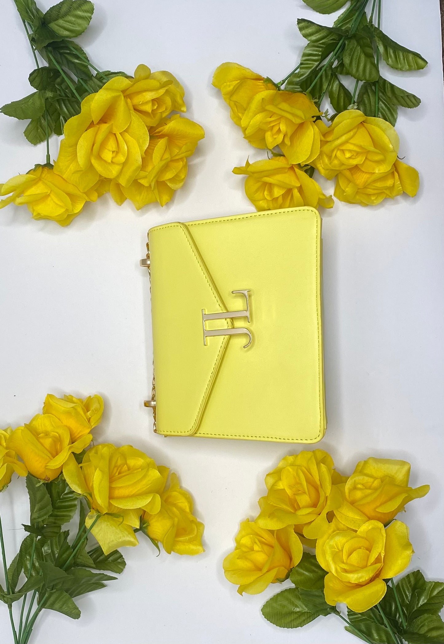 Yellow Signature Chain JL Bag